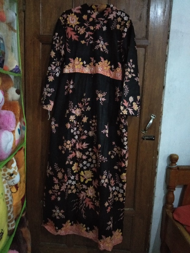 Gamis Batik Syari Madiya Katun Unggul Jaya Dress Kombinasi Mic Wolfice Sopal All Size Fit To Xl 102