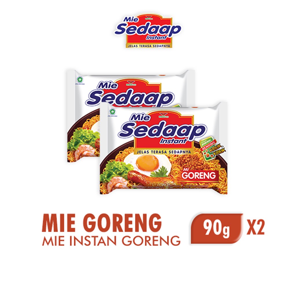 

Sedaap Mie Instan Goreng Bag 90 gr x2