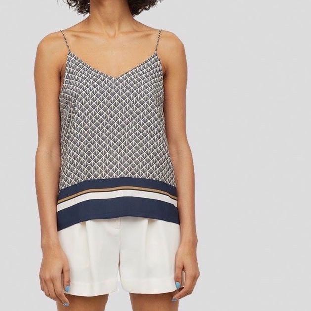 H&M Contemporary Satin Camisole Tank Top / Hnm Woman Sisa Export Jastip Spagetti Strap Batik Modern