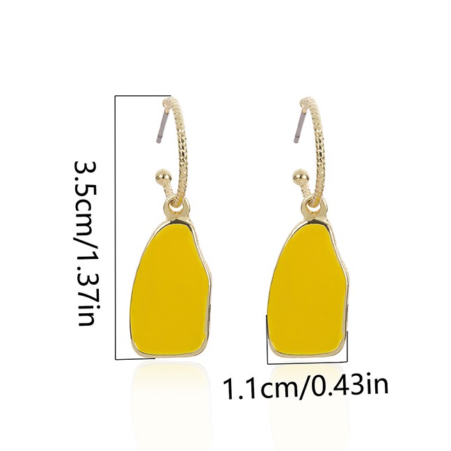 LRC Anting Gantung Fashion Geometric Irregular Drop Earrings F55249