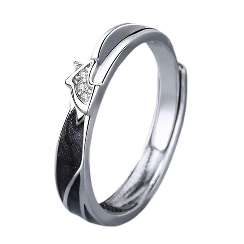 Fancyqube Sepasang Cincin S925 Silver Dapat Disesuaikan Desain Unicorn Untuk Pria Dan Wanita