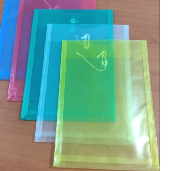 

TERBARU ✡ 1lsn(12pcs) map plastik tali map plastik ukuran folio F4'