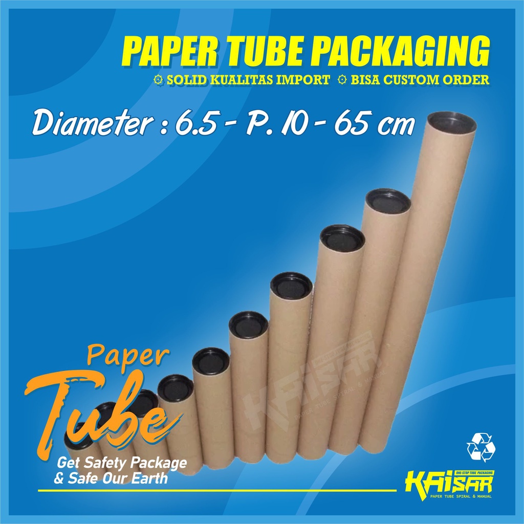 Tabung Selongsong Kertas Packing Paper tube Free Tutup