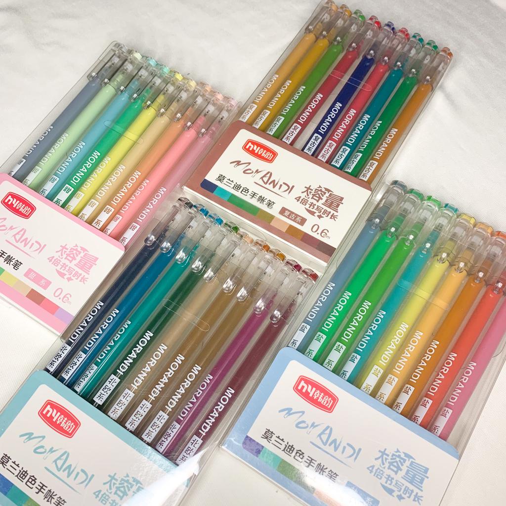 

[HARU] Morandi Real Colors Gel Pen Set 9pc Pulpen warna warni Color pen Colour pen