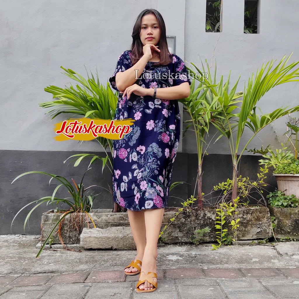 Daster Bali Arnium-Rose Navy