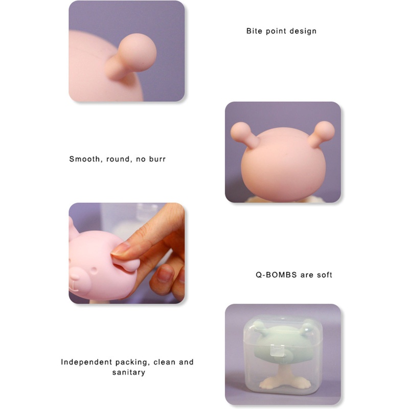 Mary Mainan Teether Bayi Laki-Laki / Perempuan Motif Kartun Bahan Silikon