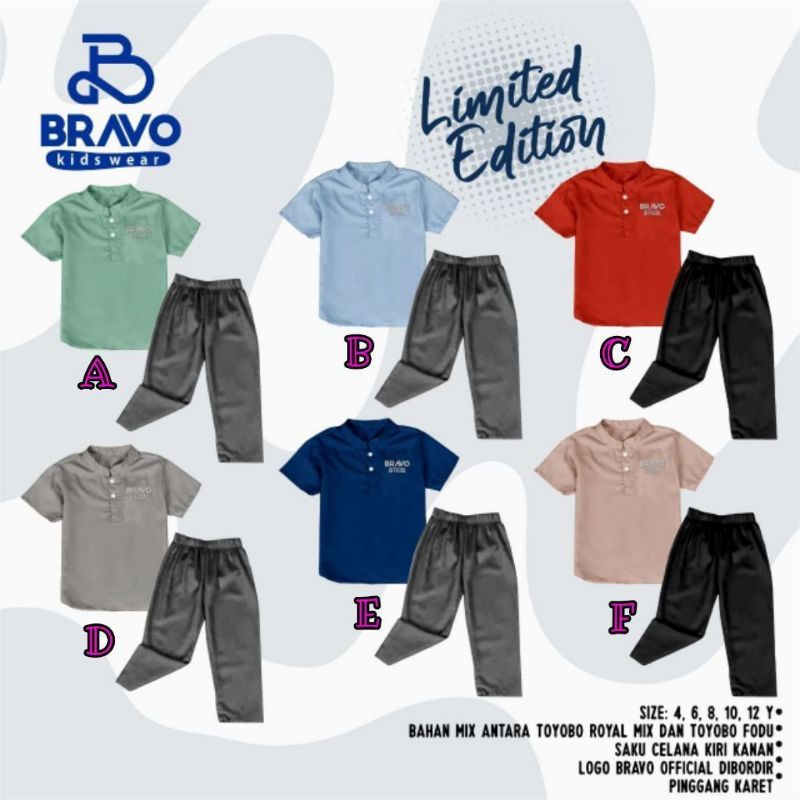 Bravo Kidswear Setelan Koko Anak Premium Murah