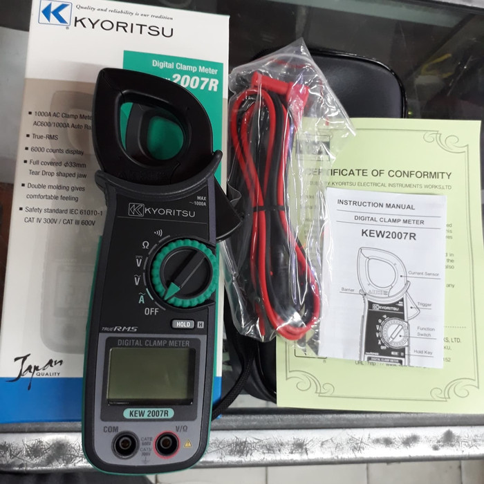 Jual Kyoritsu 2007R Digital Clamp Meter 1000 A AC True RMS Shopee