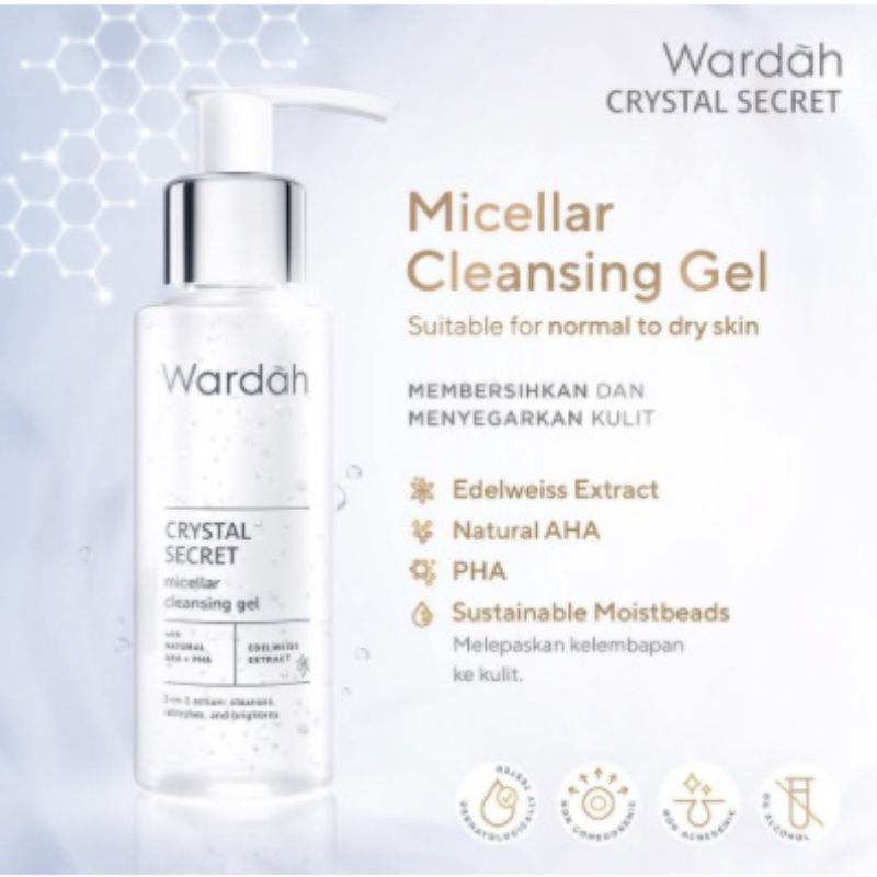 WARDAH CRYSTAL SECRET Micellar cleansing gel 95ml