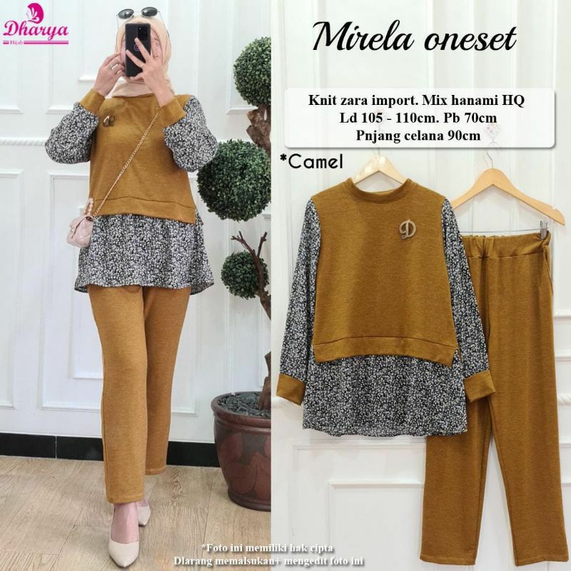 Setelan Wanita Muslimah Kekinian Mirela One Set by Dharya Hijab Fashion Solo-2