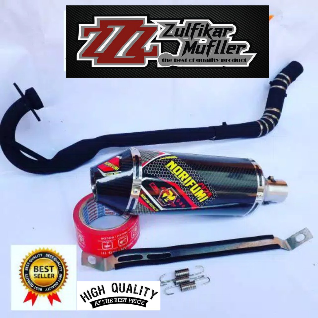 KNALPOT RACING NORIFUMI MONSTER HEADER DOFF UNTUK CRF, KLX, KLX BF, D'TRACKER, WR155