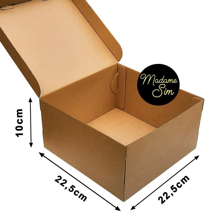 

*Hot* KOTAK KUE - CAKE BOX 22 x 22 x 10 CM - COKLAT (ISI 10 PCS)