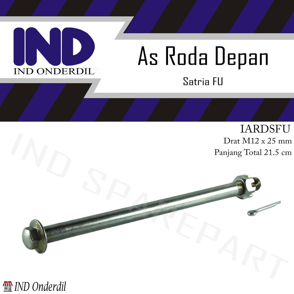 As/Mur Roda Depan-Set Spie/Pengunci Suzuki Satria FU/F 150/F150