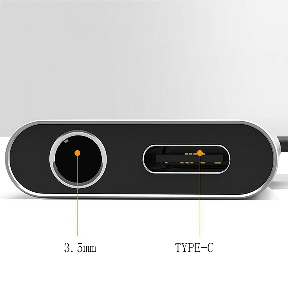 1pc Adapter Konverter Charger Headphone Tipe c Ke 3.5mm Untuk HUAWEI