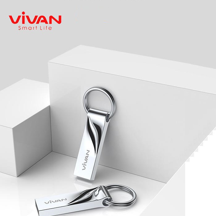 Flashdisk VIVAN VF316 16GB With Ring Design Silver - Garansi Resmi 5 Tahun