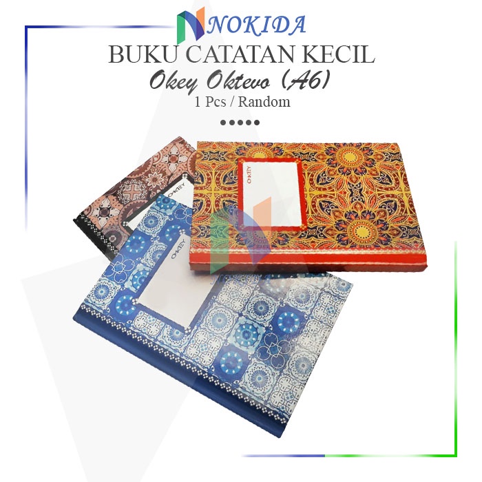 

Nokida Buku Okey Oktavo [1 Buku/100 Lembar] / Buku Debur A6 / Buku Catatan Harian / Buku Tulis Kecil Bergaris A6 Okey