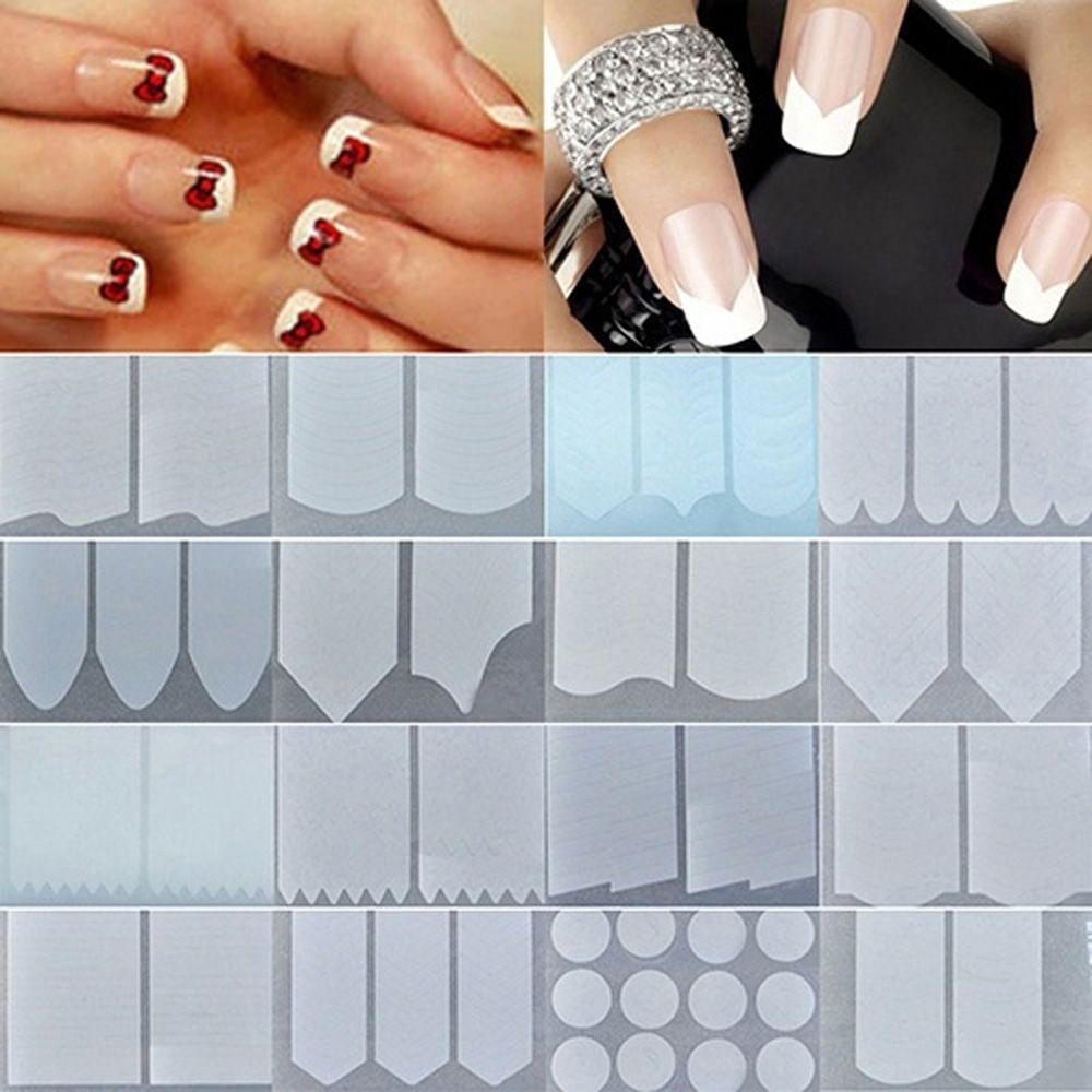 Needway   Stiker Stensil Fashion French Manicure Guides Guide Manikur