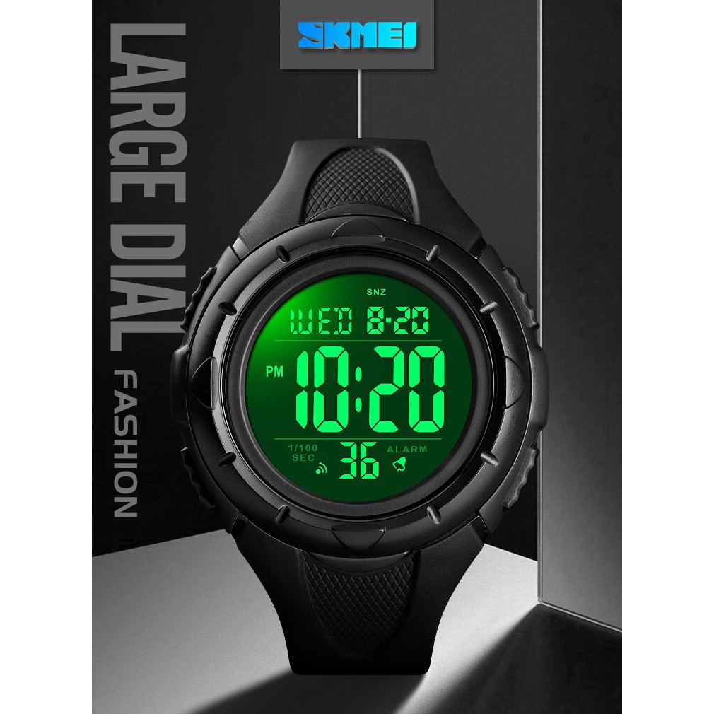 Jam Tangan Pria SKMEI 1535 Digital Original Arloji Karet Sport Casual Tahan Air 3M