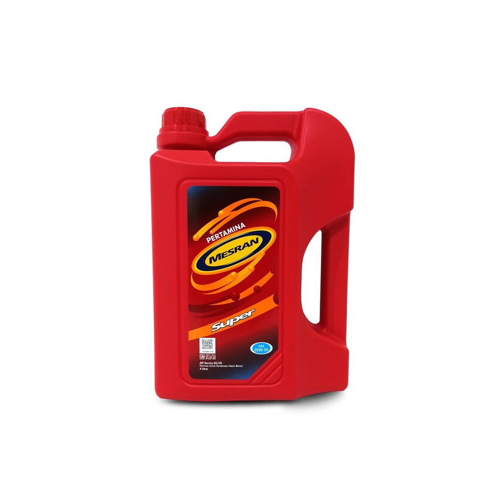 ORI OLI PERTAMINA MESRAN SUPER SAE 20w-50 galon 4 liter