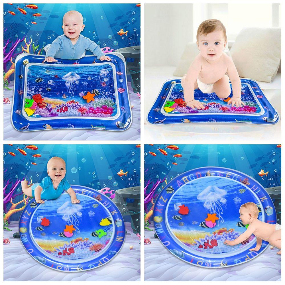 Matras Air Tiup Nanas Fun Merangkak Training Bayi Playmat Kartun Ubur-Ubur