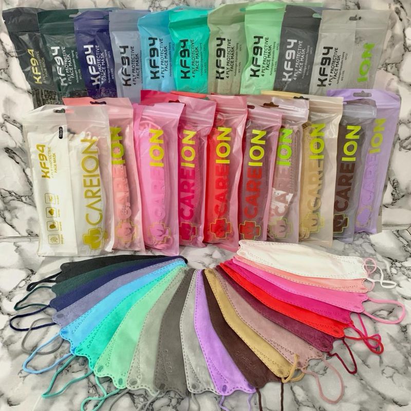 Masker KF94 4Ply isi 10 // MASKER KF94 3D MURAH ISI 10 //KF94 CAREION ISI 10// KF94 WE MASK NUDE