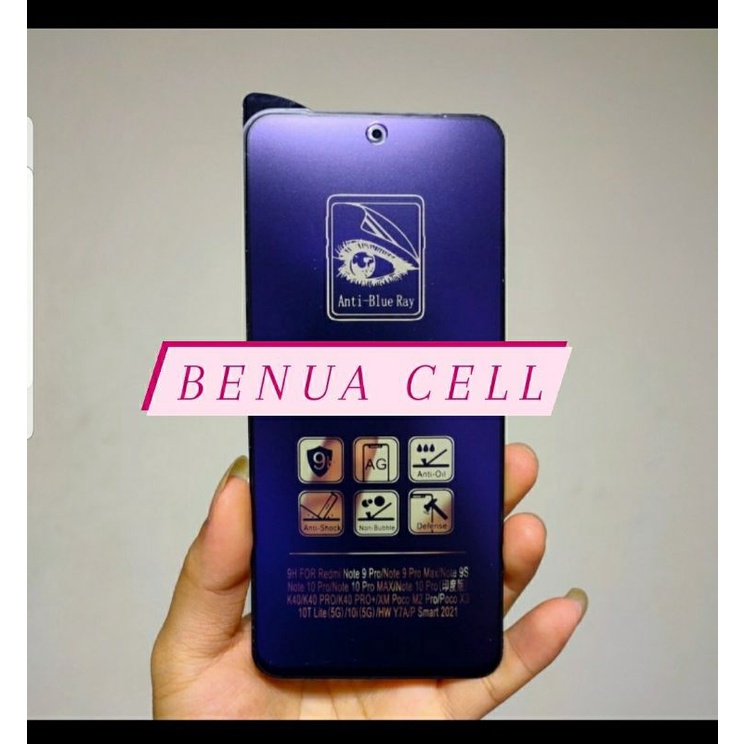 TEMPERED KERAMIK BLUE  RENO 5,REALME 8 PRO,REALME 6,6 PRO,REALME 7,7 PRO,REALME C17