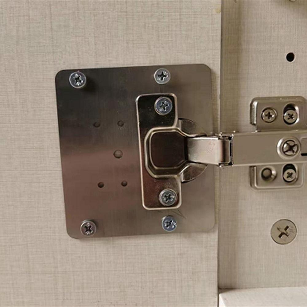 【 ELEGANT 】 Hinge Repair Plate Stainless Steel 1/3pcs for Cabinet Door Rust Resistant Fixed Furniture Hardware