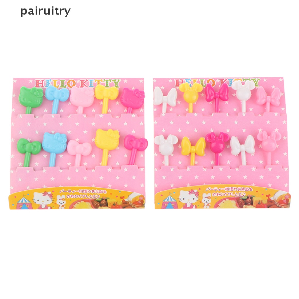 Prt 10pcs / set Garpu Buah / Kue / Snack / Dessert Mini Untuk Anak