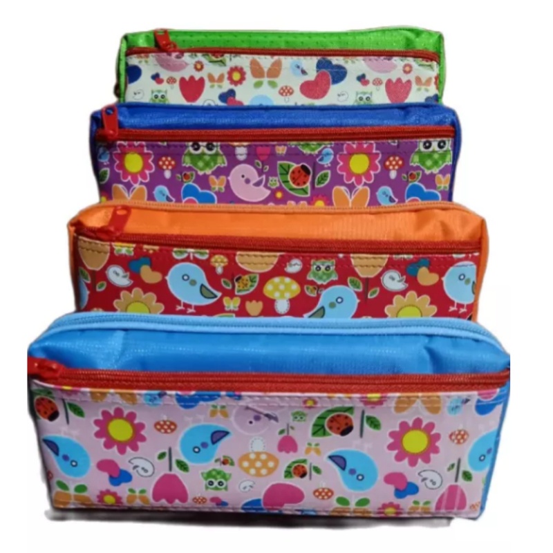 

AS888 - Kotak Pensil Resleting Phayoo Motif Burung Dengan Kantong Depan