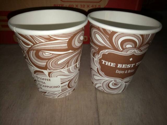 Papercup 8 oz Motif Gelas Kertas Kopi Tahan Panas 240ml Coffee 8oz