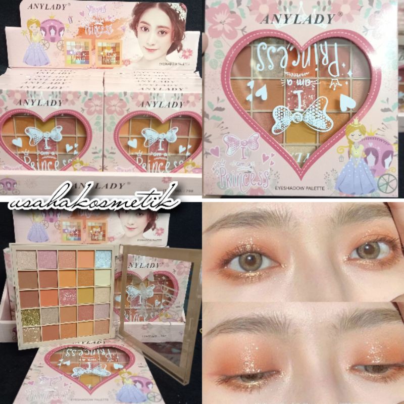 PROMO BESAR EYESHADOW LOVE ANYLADY ORANGE | LOVE PRINCESS 16 WARNA | 25 WARNA NO.798 | 799