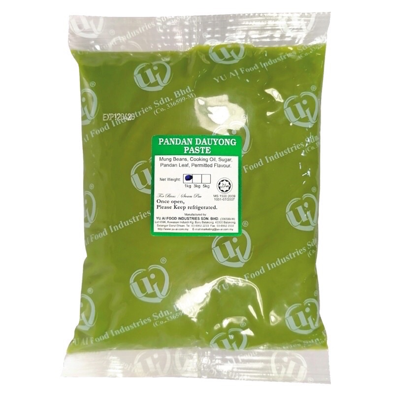 YU AI - Pasta Filling Pandan 1Kg / Pandan mung bean