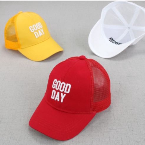 Hz TOPI FASHION ANAK UNISEX / TOPI CASUAL CAP HAT / TOPI BASEBALL JARING GOOD DAY