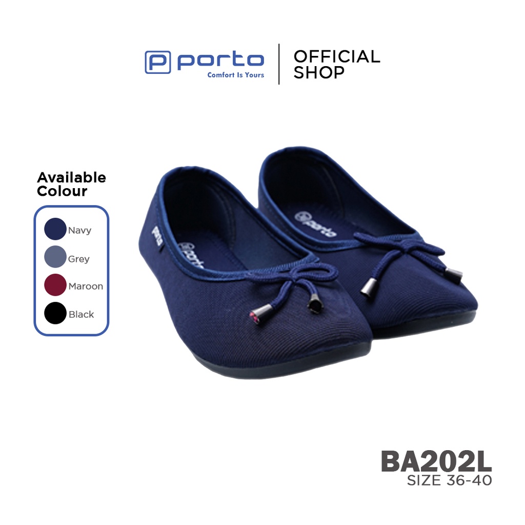 Porto – Sepatu Flat Wanita Baru Cantik Empuk Sekolah Kantor Casual BA202L (Sale!)