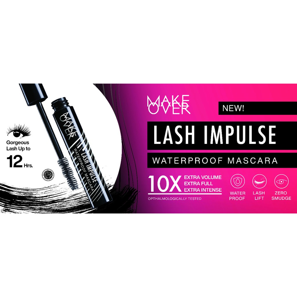 MAKE OVER LASH IMPLUSE WATERPROOF MASCARA || maskara MAKE OVER