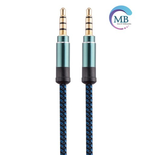 BM104 DIINAMI CABLE KABEL AUX AUDIO 1 KE 1 JACK 3.5MM KE 3.5MM BAHAN TALI SEPATU SEKUAT BAJA ORIGINAL