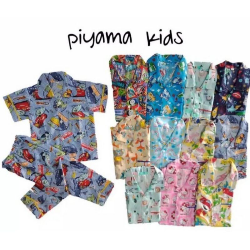 BAJU SETELAN ANAK/BAJU PIYAMA ANAK/BAJU TIDUR ANAK UKURAN 1-12 TAHUN