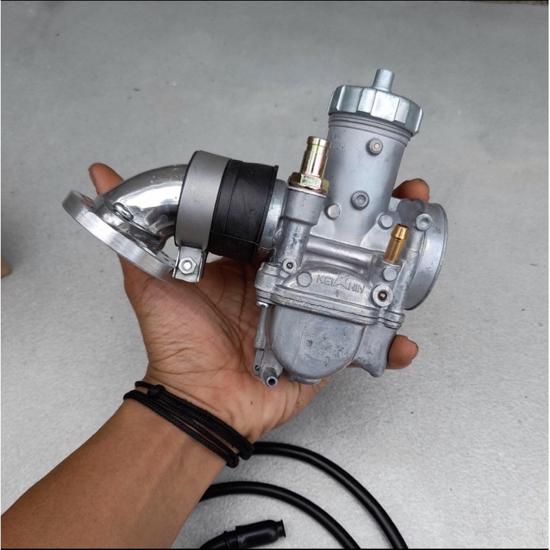 Paket karburator PE Keihin plus intek manifold bebek universal semua motor karbu PE 24 26 28 plus intek manifold bebek