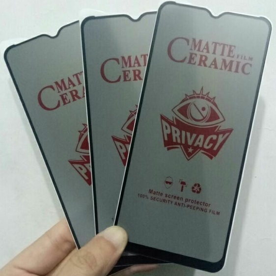 OPPO A15 Tempered Glass Anti Gores FULL CERAMIC Matte PRIVACY SPY Anti Glare Anti Minyak OPPO A15