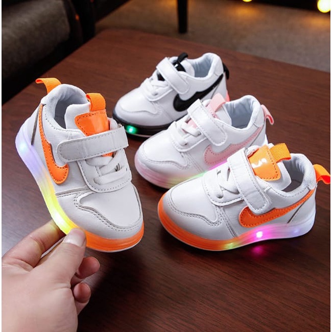 [Tokobig] Jezy Sepatu LED Anak Sneakers Anak Size 21-30 Usia 1-5 Tahun