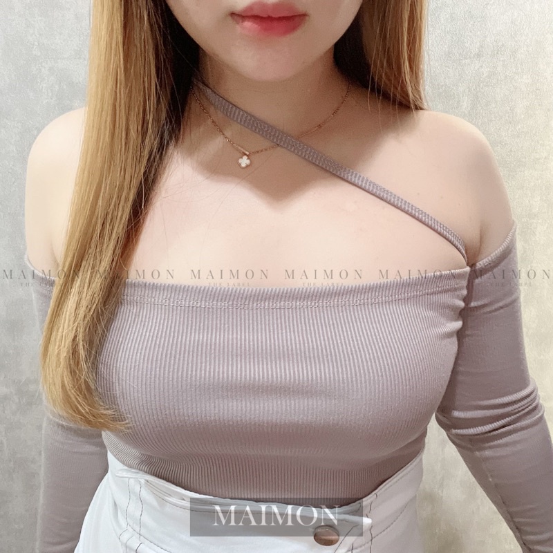 Multy Look Off Shoulder Asymmetric Top | Atasan Sabrina Korean Fashion | Maimon Grosir