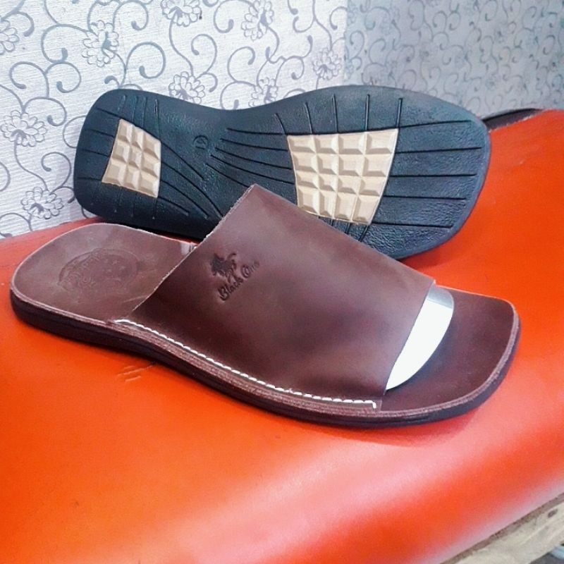 Sandal full kulit pria alas kulit