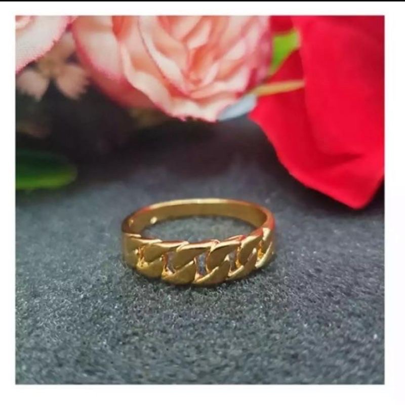 faizah grosir solo || CINCIN GOLD RANTAI  100% TITANIUM MURNI