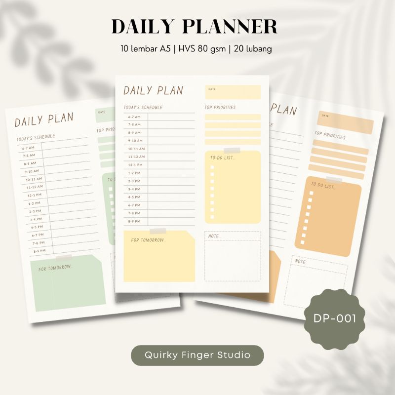

10PCS Isi Binder A5 Daily Planner (DP-001)