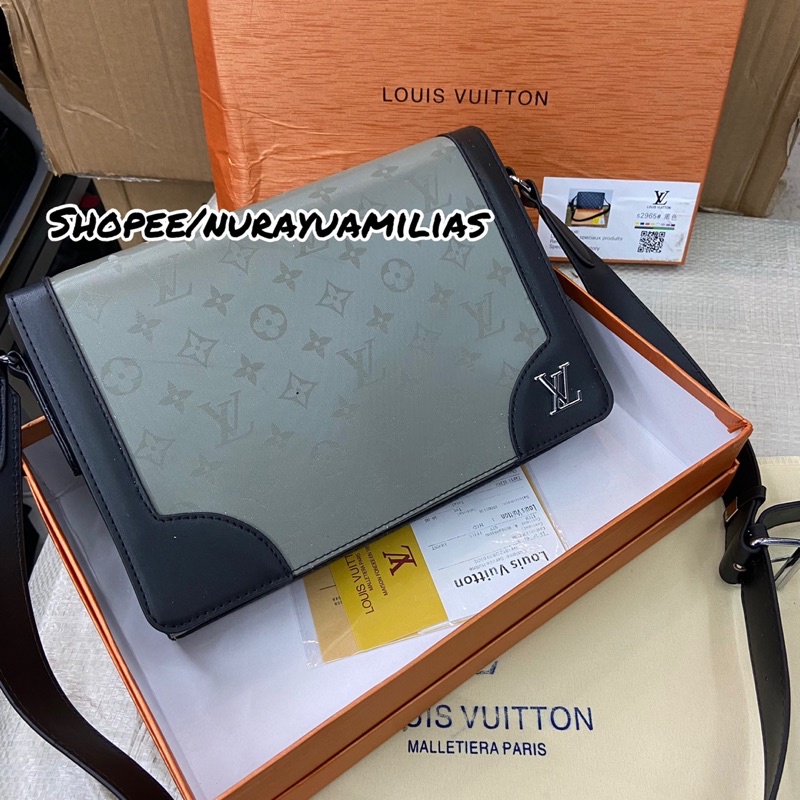 messenger bag louis Vuitton free box import tas selempang pria lv tas kantor pria lv