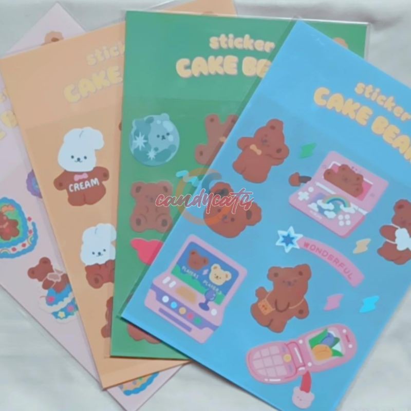 

[CANDYCATS] STICKER DIY CAKE BEAR KAWAII LUCU