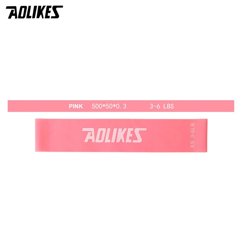 [1PCS] AOLIKES Resistance Band Loop  50cm ECER Olahraga Booty & Arm-PINK 3-6 LB
