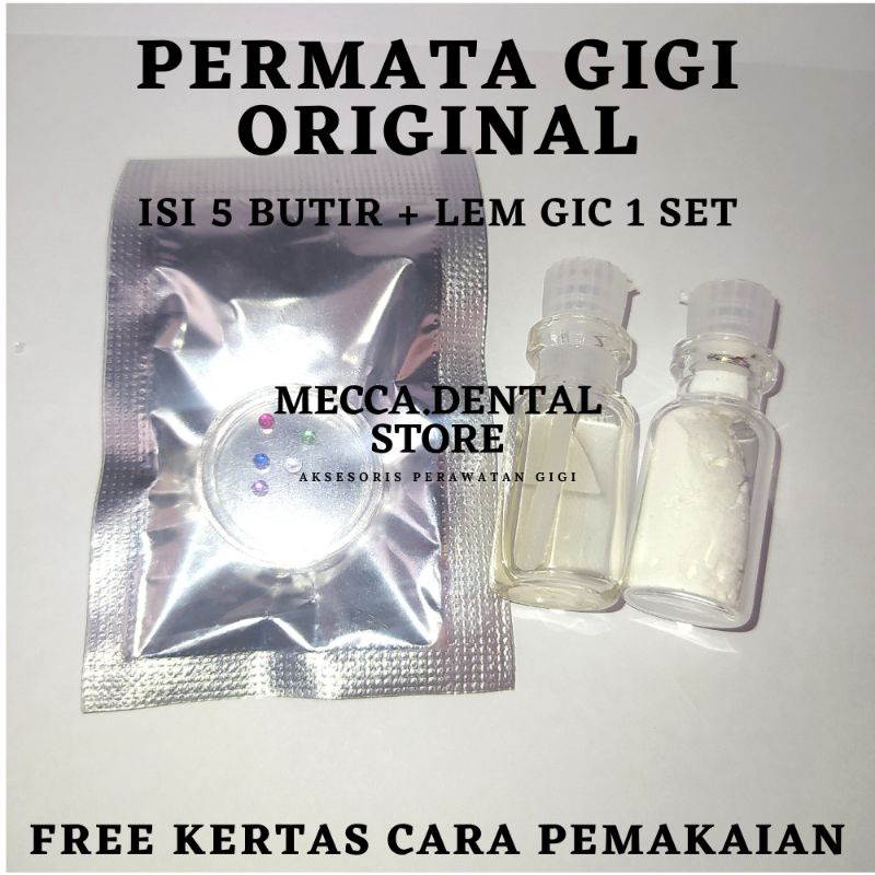 Jual Permata Gigi 1 Paket + Lem Original Model Terbaru/Diamond Gigi ...