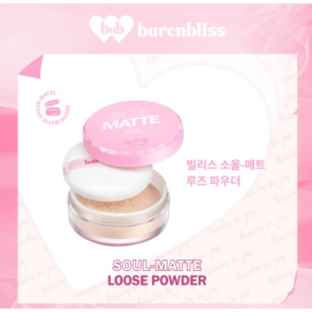 [ORIGINAL] BNB Barenbliss Soul Matte Loose Powder / Bedak BNB / Bedak Korea / Bedak tabur