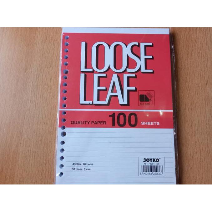 

GROSIR!!! LOOSE LEAF JOYKO A5 100 LEMBAR / ISI REFILL KERTAS FILE KODE 463